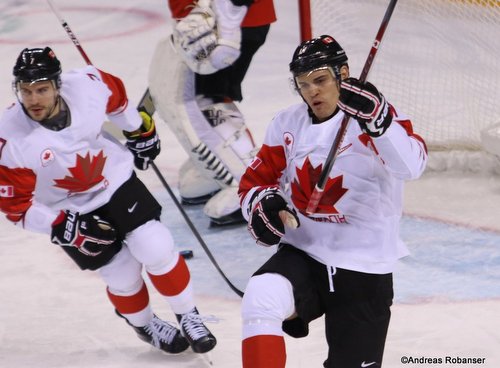 Olympic Winter Games Pyeongchang 2018 Men: SUI - CAN Gilbert Brulé #7, René Bourque #17 Kwandong Hockey Centre ©Andreas Robanser