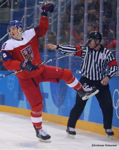 Olympic Winter Games Pyeongchang 2018 Men's: CZE - SUI Dominik Kubalík #18 Gangneung Hockey Centre ©Andreas Robanser