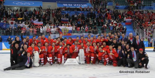 Olympic Winter Games Pyeongchang 2018 Men's Gold Medal Game OA RUS - GER Olympic Champion 2018 Team OA Russia  Gangneung Hockey Centre ©Andreas Robanser