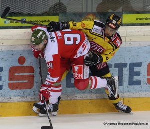 EBEL Play Offs 2018 Semifinal Game 3 Vienna Capitals - HC Bozen Daniel Frank Eissportzentrum Kagran ©Puckfans.at/Andreas Robanser