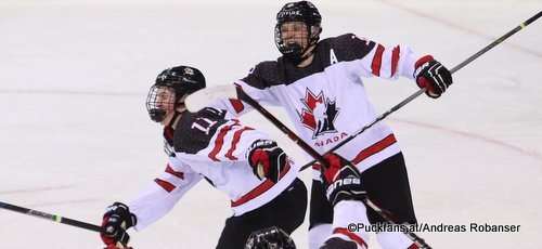 IIHF U18 World Championship SWE - CAN Alexis Lafrenière #11, Ty Dellandrea #18, Ryan Merkley #7 Arena Metallurg, Magnitogorsk  ©Puckfans.at/Andreas Robanser