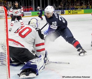 IIHF World Championship Bronze Medal Game USA - CAN Curtis McElhinney #30, Chris Kreider #20, Aaron Ekblad #5 Royal Arena, Copenhagen ©Puckfans.at/Andreas Robanser