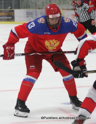 Oleg Zaitsev #13 Hlinka Gretzky Cup 2018,Pre-Game SUI - RUS ©Puckfans.at/Andreas Robanser  