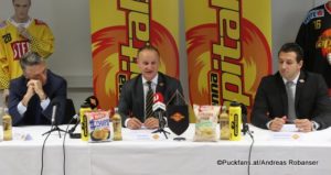 Vienna Capitals Press Conference Dave Cameron, Franz Kalla, Christian Dolezal ©Puckfans.at/Andreas Robanser