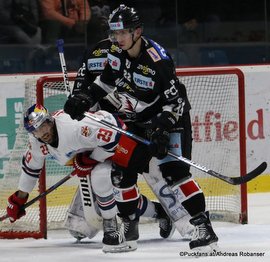 HC Orli Znojmo - EC Red Bull Salzburg Brant Harris #23, Patrik Novak #22 ©Puckfans.at/Andreas Robanser