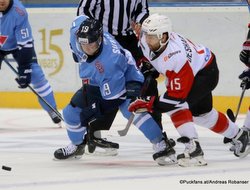 HC Slovan Bratislava - Avangard Omsk Matus Sukel #19, David Desharnais #15 ©Puckfans.at/Andreas Robanser