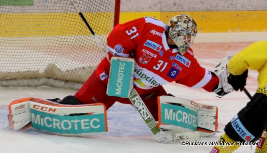 Leland Irving #31. HCB Foxes ©Puckfans.at/Andreas Robanser