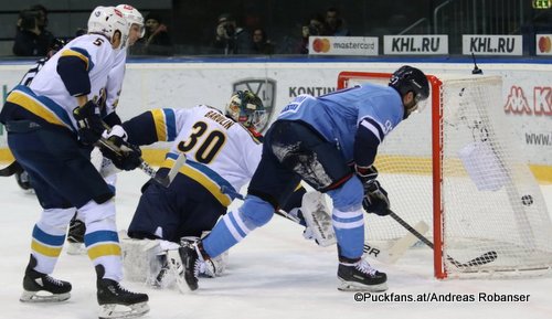 HC Slovan Bratislava - HC Sochi Jyrki Jokipakka #5. Konstantin Barulin #30, Dávid Buc #97 Ondrej Nepela Arena ©Puckfans.at/Andreas Robanser